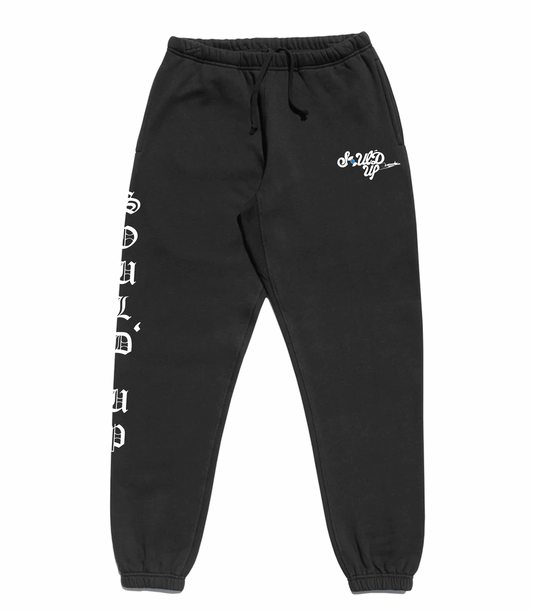 Black Soul'd Up Varsity Sweatpants